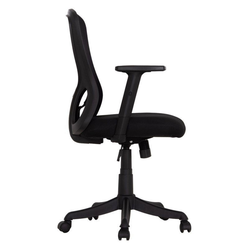 ΚΑΡΕΚΛΑ ΓΡΑΦΕΙΟΥ KRAM HM1208.01 ΜΑΥΡΟΣ ΣΚΕΛΕΤΟΣ--ΜΑΥΡΟ MESH 64x64x100-108Υεκ.