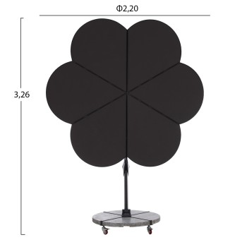 ΟΜΠΡΕΛΑ ΜΕ ΒΑΣΗ ΣΕΙΡΑ CANNOPY (flower) HM21286.01 ΑΛΟΥΜΙΝΙΟ-ΓΡΑΝΙΤΗΣ-ΜΟΛΥΒΙ ΧΡΩΜΑ 2,38x2,2μ