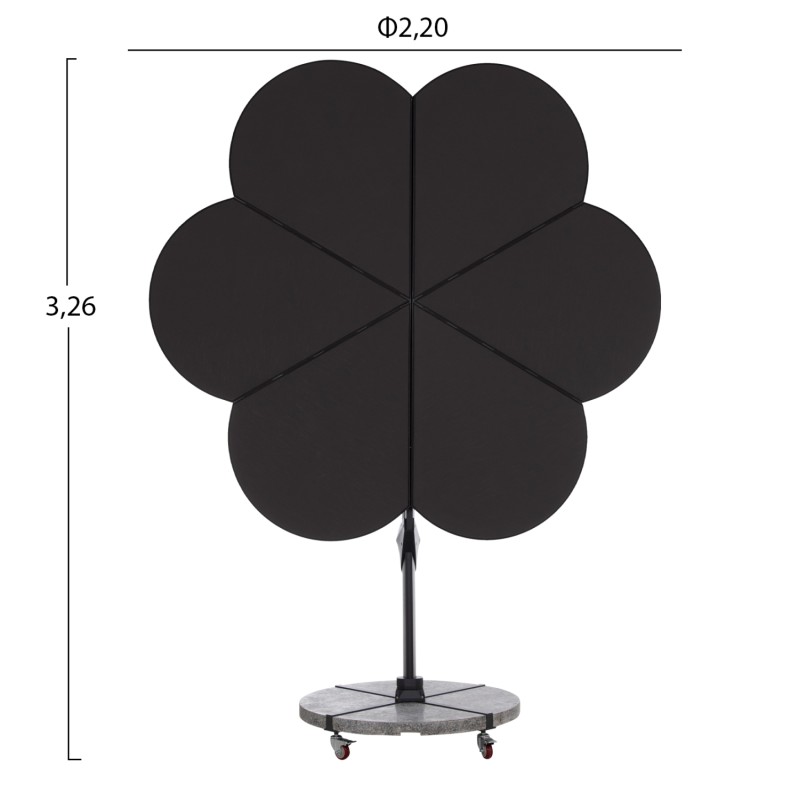 ΟΜΠΡΕΛΑ ΜΕ ΒΑΣΗ ΣΕΙΡΑ CANNOPY (flower) HM21286.01 ΑΛΟΥΜΙΝΙΟ-ΓΡΑΝΙΤΗΣ-ΜΟΛΥΒΙ ΧΡΩΜΑ 2,38x2,2μ