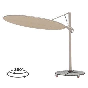 ΟΜΠΡΕΛΑ ΜΕ ΒΑΣΗ ΣΕΙΡΑ CANNOPY HM21285.01 ΑΛΟΥΜΙΝΙΟ & ΓΡΑΝΙΤΗΣ-ΜΟΛΥΒΙ ΧΡΩΜΑ Φ2,2μ