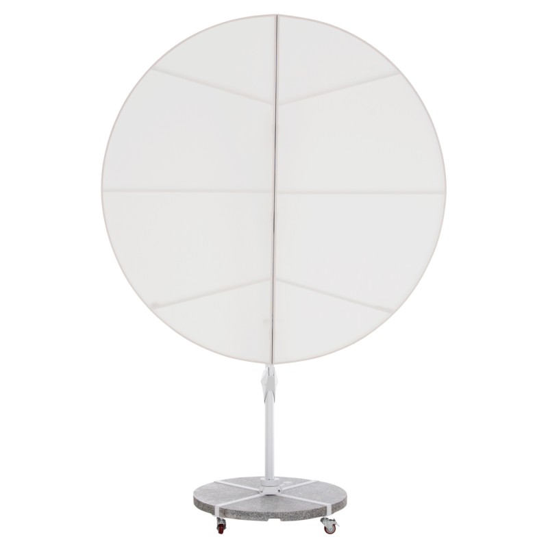 ΟΜΠΡΕΛΑ ΜΕ ΒΑΣΗ ΣΕΙΡΑ CANNOPY HM21285.02 ΑΛΟΥΜΙΝΙΟ & ΓΡΑΝΙΤΗΣ-ΛΕΥΚΟ ΧΡΩΜΑ Φ2,2μ