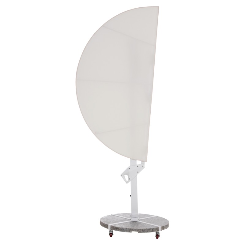 ΟΜΠΡΕΛΑ ΜΕ ΒΑΣΗ ΣΕΙΡΑ CANNOPY HM21285.02 ΑΛΟΥΜΙΝΙΟ & ΓΡΑΝΙΤΗΣ-ΛΕΥΚΟ ΧΡΩΜΑ Φ2,2μ