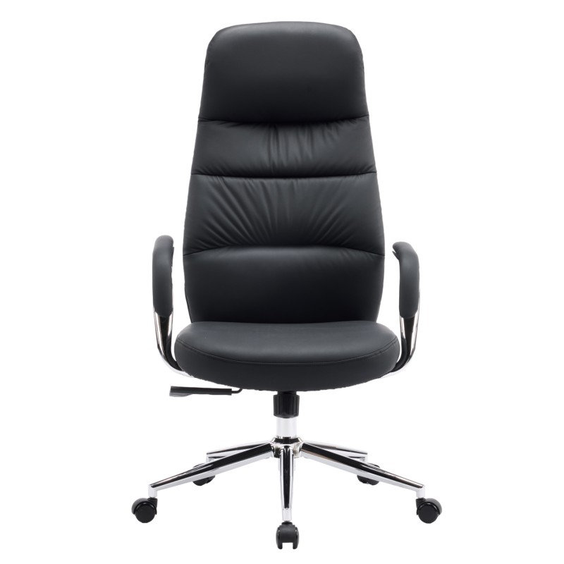 ΚΑΡΕΚΛΑ ΓΡΑΦΕΙΟΥ TEETER HM18355.01 ΜΑΥΡΟ PU ΔΕΡΜΑ--ΒΑΣΗ ΧΡΩΜΙΟΥ 67x66x121Υεκ