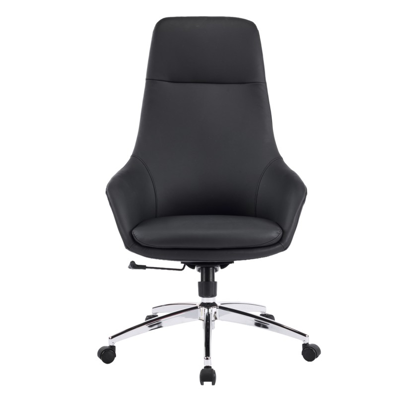 ΚΑΡΕΚΛΑ ΓΡΑΦΕΙΟΥ BEKKER HM18359.01 ΜΑΥΡΟ PU ΔΕΡΜΑ--ΒΑΣΗ ΧΡΩΜΙΟΥ 67x67x126Υεκ