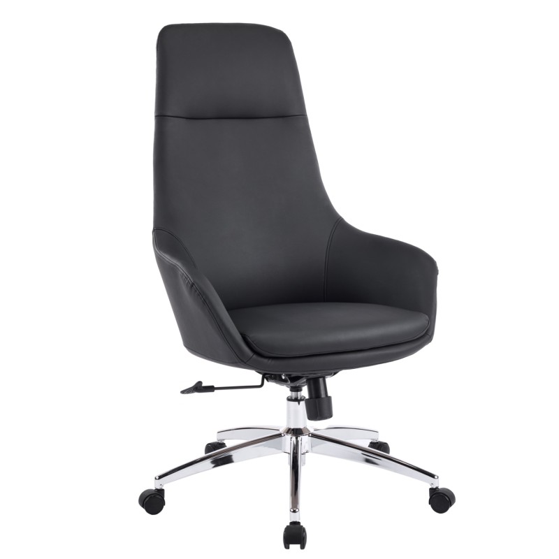 ΚΑΡΕΚΛΑ ΓΡΑΦΕΙΟΥ BEKKER HM18359.01 ΜΑΥΡΟ PU ΔΕΡΜΑ--ΒΑΣΗ ΧΡΩΜΙΟΥ 67x67x126Υεκ