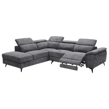 ΚΑΝΑΠΕΣ ΑΡΙΣΤΕΡΗ ΓΩΝΙΑ-ΑΝΑΚΛΙΣΗ & ΑΠΟΘ.ΧΩΡΟΣ-RESTRO HM3339.01L ΓΚΡΙ ΥΦΑΣΜΑ 284x224x76Υεκ