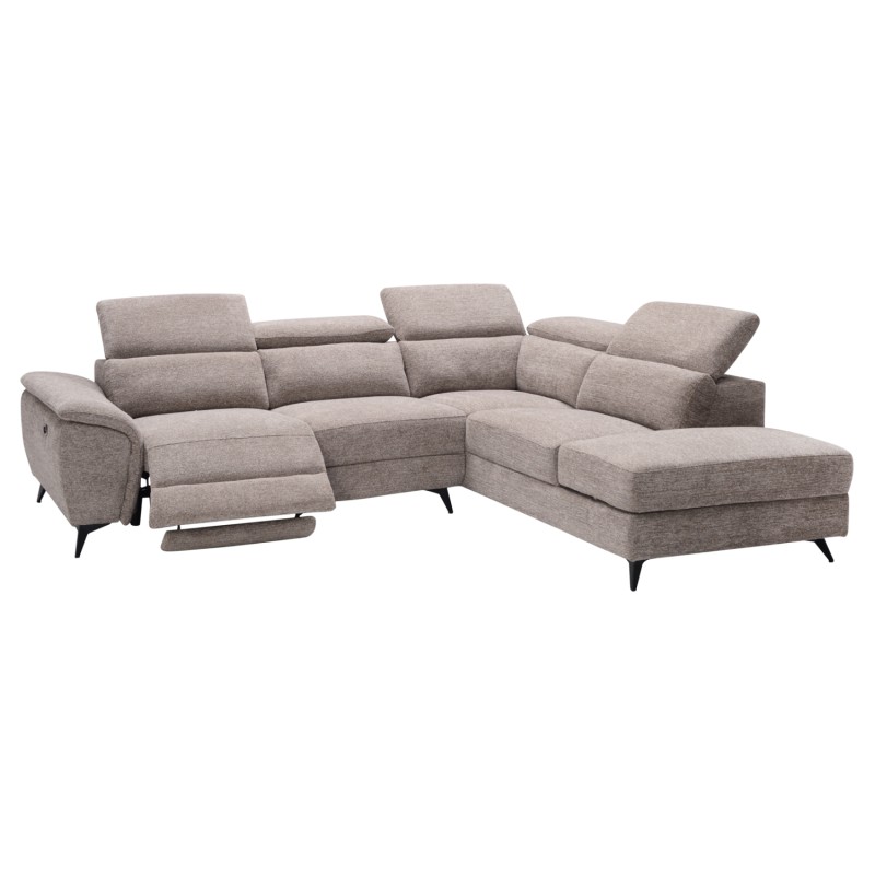 ΚΑΝΑΠΕΣ ΔΕΞΙΑ ΓΩΝΙΑ-ΑΝΑΚΛΙΣΗ & ΑΠΟΘ.ΧΩΡΟΣ-RESTRO HM3339.02R ΜΠΕΖ ΥΦΑΣΜΑ 284x224x76Υ