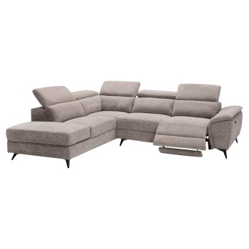 ΚΑΝΑΠΕΣ ΑΡΙΣΤΕΡΗ ΓΩΝΙΑ-ΑΝΑΚΛΙΣΗ & ΑΠΟΘ.ΧΩΡΟΣ-RESTRO HM3339.02L ΜΠΕΖ ΥΦΑΣΜΑ 290x220x80Υεκ