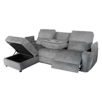 ΚΑΝΑΠΕΣ ΑΡΙΣΤΕΡΗ ΓΩΝΙΑ SYNTHIA HM3308.03L ΑΝΑΚΛΙΣΗ & ΑΠΟΘ.ΧΩΡΟΣ--ΓΚΡΙ 246x159x97Υεκ