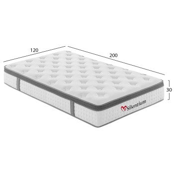 ΣΤΡΩΜΑ ΗΜΙΔΙΠΛΟ SILENTIUM HM749.02 POCKET SPRINGS--ΛΕΥΚΟ 120x200x30Υεκ.