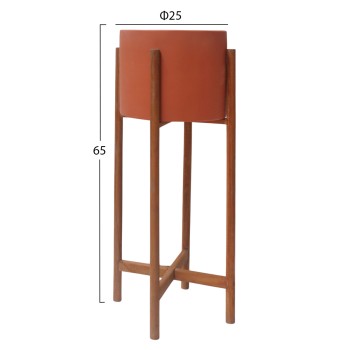 ΓΛΑΣΤΡΑ ΕΣΩΤ.ΧΩΡΟΥ RENTIL HM4684.08L FIBER CEMENT ΧΡΩΜΑ ΤΕΡΑΚΟΤΑ--ΒΑΣΗ TEAK Φ25x65Υ