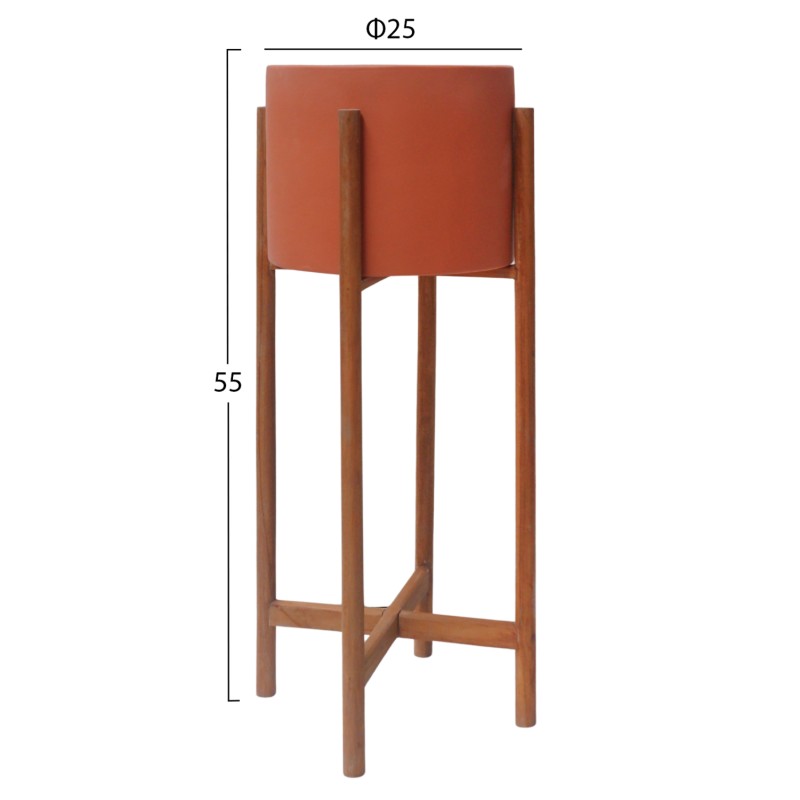 ΓΛΑΣΤΡΑ ΕΣΩΤ.ΧΩΡΟΥ RENTIL HM4684.08S FIBER CEMENT ΧΡΩΜΑ ΤΕΡΑΚΟΤΑ--ΒΑΣΗ TEAK Φ25x55Υ