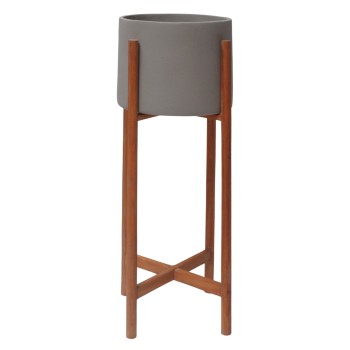 ΓΛΑΣΤΡΑ ΕΣΩΤ.ΧΩΡΟΥ RENTIL HM4684.03L FIBER CEMENT ΧΡΩΜΑ ΓΚΡΙ--ΒΑΣΗ TEAK Φ25x65Υ