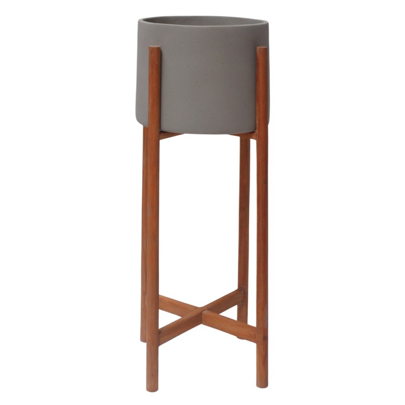 ΓΛΑΣΤΡΑ ΕΣΩΤ.ΧΩΡΟΥ RENTIL HM4684.03L FIBER CEMENT ΧΡΩΜΑ ΓΚΡΙ--ΒΑΣΗ TEAK Φ25x65Υ