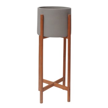 ΓΛΑΣΤΡΑ ΕΣΩΤ.ΧΩΡΟΥ RENTIL HM4684.03S FIBER CEMENT ΧΡΩΜΑ ΓΚΡΙ--ΒΑΣΗ TEAK Φ25x55Υ