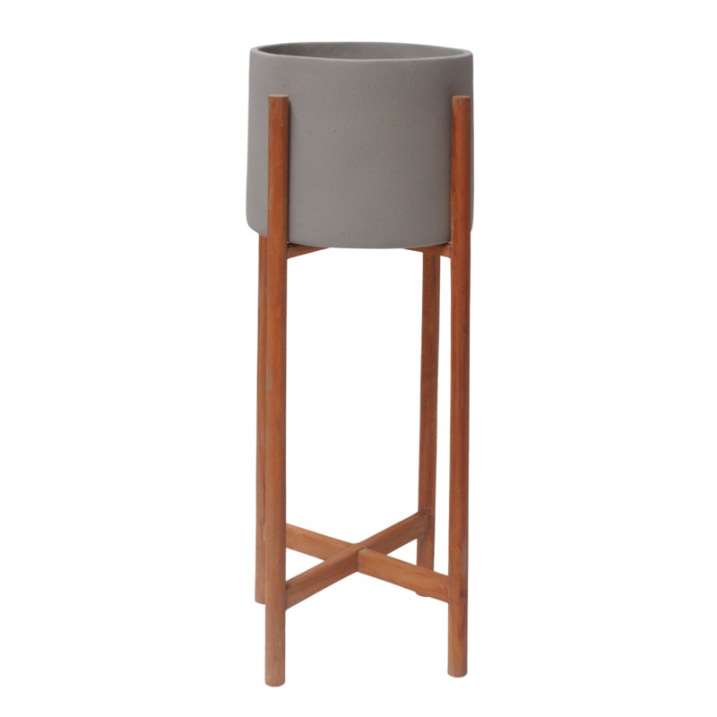 ΓΛΑΣΤΡΑ ΕΣΩΤ.ΧΩΡΟΥ RENTIL HM4684.03S FIBER CEMENT ΧΡΩΜΑ ΓΚΡΙ--ΒΑΣΗ TEAK Φ25x55Υ