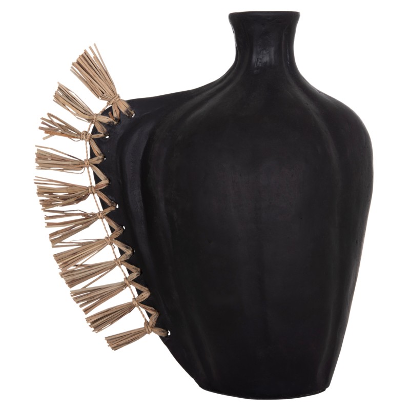 ΕΠΙΤΡΑΠΕΖΙΟ ΔΙΑΚΟΣΜΗΤΙΚΟ JEBB HM4689.01 ΜΑΥΡΗ ΤΕΡΑΚΟΤΑ & GRASS--32x15x33Υεκ.