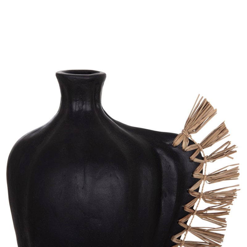 ΕΠΙΤΡΑΠΕΖΙΟ ΔΙΑΚΟΣΜΗΤΙΚΟ JEBB HM4689.01 ΜΑΥΡΗ ΤΕΡΑΚΟΤΑ & GRASS--32x15x33Υεκ.