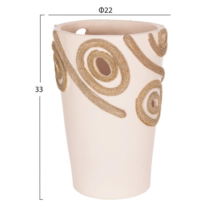 ΕΠΙΤΡΑΠΕΖΙΟ ΔΙΑΚΟΣΜΗΤΙΚΟ ΒΑΖΟ DEAN HM4677.02L ΤΕΡΑΚΟΤΑ ΣΕ ΚΡΕΜ--Φ22x33Υεκ.