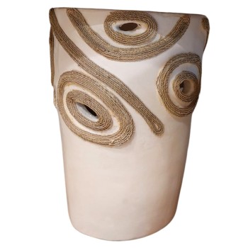 ΕΠΙΤΡΑΠΕΖΙΟ ΔΙΑΚΟΣΜΗΤΙΚΟ ΒΑΖΟ DEAN HM4677.02L ΤΕΡΑΚΟΤΑ ΣΕ ΚΡΕΜ--Φ24x35Υεκ.