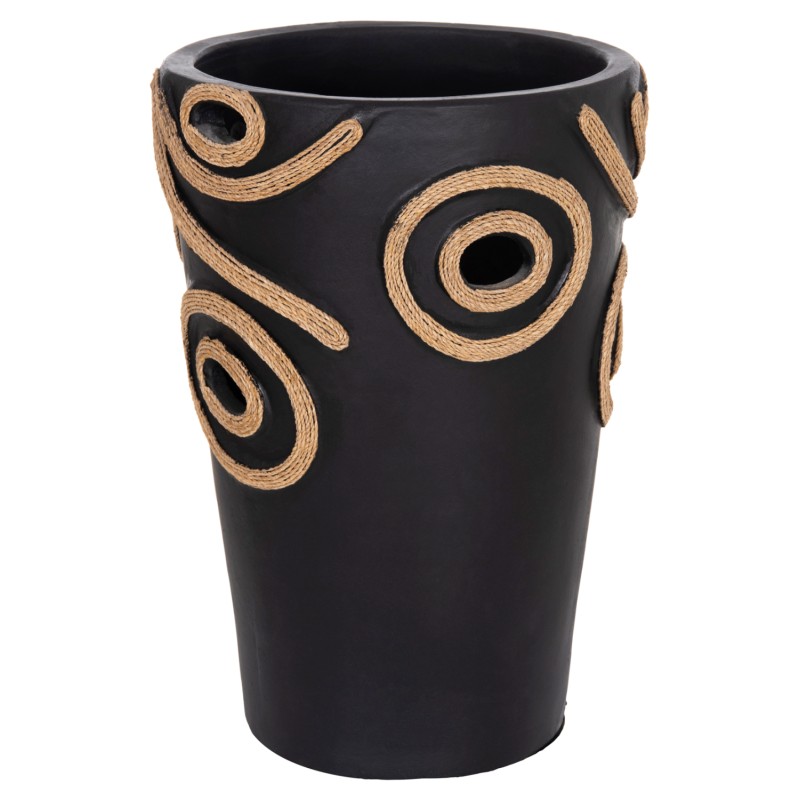 ΕΠΙΤΡΑΠΕΖΙΟ ΔΙΑΚΟΣΜΗΤΙΚΟ ΒΑΖΟ DEAN HM4677.01L ΤΕΡΑΚΟΤΑ ΣΕ ΜΑΥΡΟ--Φ22x33Υεκ.