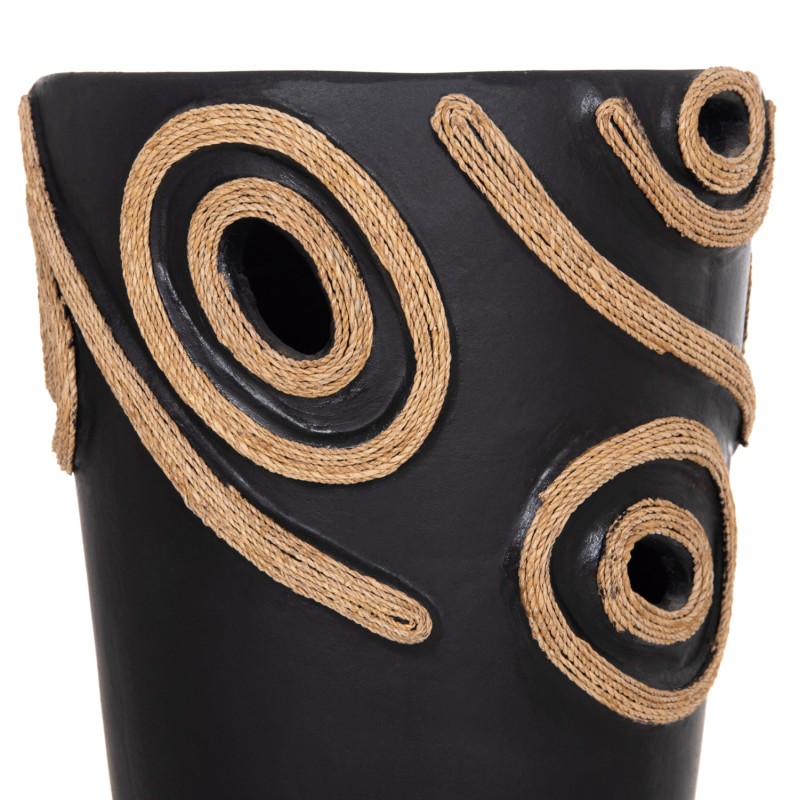 ΕΠΙΤΡΑΠΕΖΙΟ ΔΙΑΚΟΣΜΗΤΙΚΟ ΒΑΖΟ DEAN HM4677.01L ΤΕΡΑΚΟΤΑ ΣΕ ΜΑΥΡΟ--Φ22x33Υεκ.