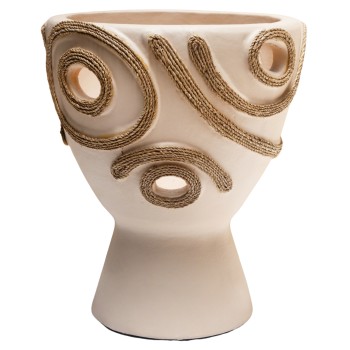 ΕΠΙΤΡΑΠΕΖΙΟ ΔΙΑΚΟΣΜΗΤΙΚΟ ΒΑΖΟ DEAN HM4678.02 ΤΕΡΑΚΟΤΑ ΣΕ ΚΡΕΜ--Φ23x29Υεκ.