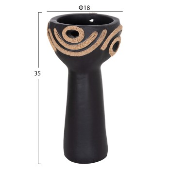 ΕΠΙΤΡΑΠΕΖΙΟ ΔΙΑΚΟΣΜΗΤΙΚΟ DEAN HM4679.01 ΜΑΥΡΗ ΤΕΡΑΚΟΤΑ & ΣΧΟΙΝΙ AGEL Φ18x35Υεκ