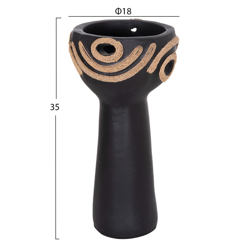 ΕΠΙΤΡΑΠΕΖΙΟ ΔΙΑΚΟΣΜΗΤΙΚΟ DEAN HM4679.01 ΜΑΥΡΗ ΤΕΡΑΚΟΤΑ & ΣΧΟΙΝΙ AGEL Φ18x35Υεκ