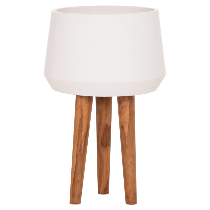 ΓΛΑΣΤΡΑ ΕΣΩΤ.ΧΩΡΟΥ QUAN HM4680.02L FIBER CEMENT ΛΕΥΚΟ--ΒΑΣΗ TEAK Φ38x62Υεκ