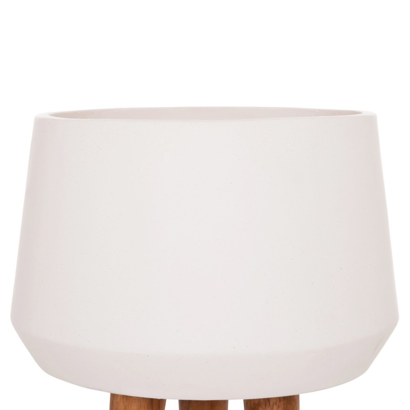 ΓΛΑΣΤΡΑ ΕΣΩΤ.ΧΩΡΟΥ QUAN HM4680.02L FIBER CEMENT ΛΕΥΚΟ--ΒΑΣΗ TEAK Φ38x62Υεκ