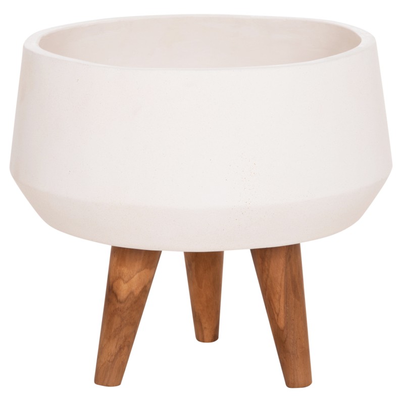 ΓΛΑΣΤΡΑ ΕΣΩΤ.ΧΩΡΟΥ QUAN HM4680.02S FIBER CEMENT ΛΕΥΚΟ--ΒΑΣΗ TEAK Φ37x36Υεκ