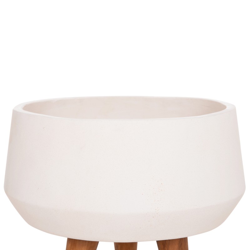 ΓΛΑΣΤΡΑ ΕΣΩΤ.ΧΩΡΟΥ QUAN HM4680.02S FIBER CEMENT ΛΕΥΚΟ--ΒΑΣΗ TEAK Φ37x36Υεκ