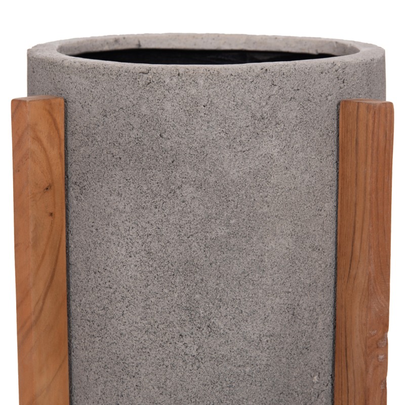 ΓΛΑΣΤΡΑ ΕΣΩΤ.ΧΩΡΟΥ HOFF HM4682.03S FIBER CEMENT ΓΚΡΙ-TEAK ΒΑΣΗ Φ33x42Υεκ