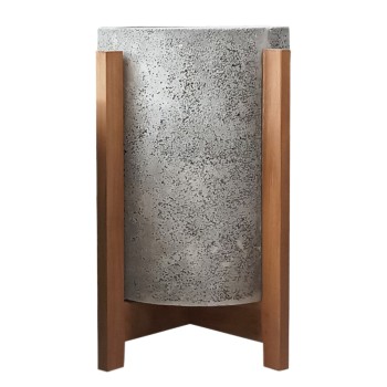 ΓΛΑΣΤΡΑ ΕΣΩΤ.ΧΩΡΟΥ HOFF HM4682.03S FIBER CEMENT ΓΚΡΙ-TEAK ΒΑΣΗ Φ31x43Υεκ