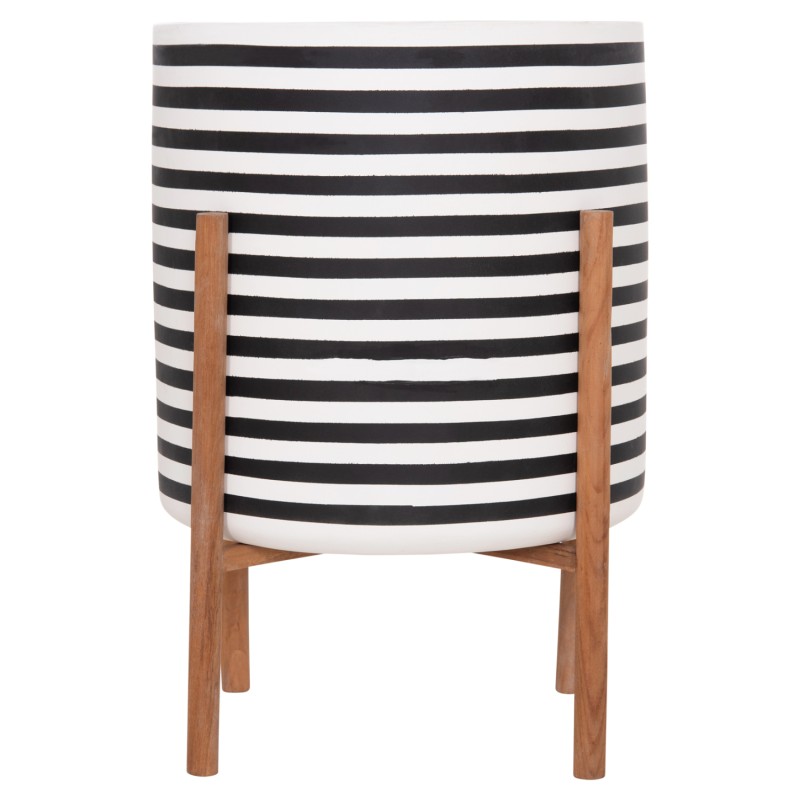 ΓΛΑΣΤΡΑ-ΚΑΣΠΟ ΕΣΩΤ.ΧΩΡΟΥ RENTIL HM4683L FIBER CEMENT ΛΕΥΚΟ/ΜΑΥΡΟ--ΒΑΣΗ TEAK Φ35x45Υεκ