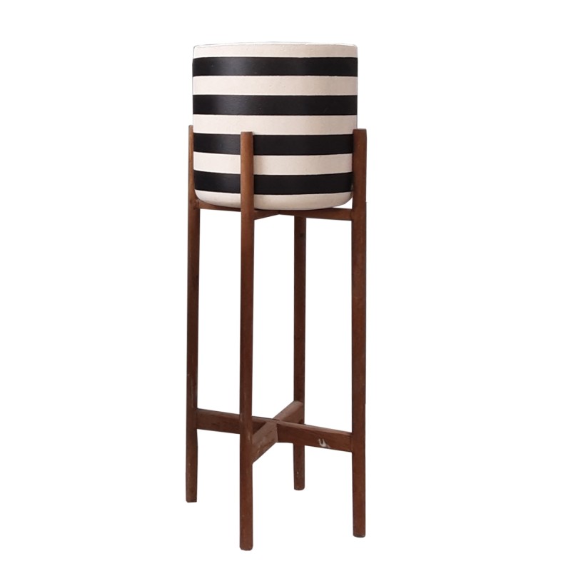 ΓΛΑΣΤΡΑ-ΚΑΣΠΟ ΕΣΩΤ.ΧΩΡΟΥ RENTIL HM4683L FIBER CEMENT ΛΕΥΚΟ/ΜΑΥΡΟ--ΒΑΣΗ TEAK Φ35x45Υεκ