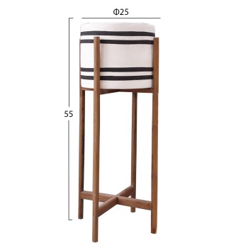 ΓΛΑΣΤΡΑ-ΚΑΣΠΟ ΕΣΩΤ.ΧΩΡΟΥ RENTIL HM4683M FIBER CEMENT ΛΕΥΚΟ/ΜΑΥΡΟ--ΒΑΣΗ TEAK Φ27x66Υεκ