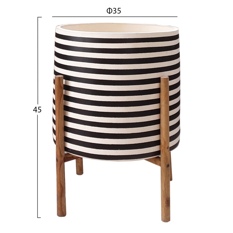 ΓΛΑΣΤΡΑ ΕΣΩΤ.ΧΩΡΟΥ RENTIL HM4683S FIBER CEMENT ΛΕΥΚΟ/ΜΑΥΡΟ--ΒΑΣΗ TEAK Φ23x60Υεκ