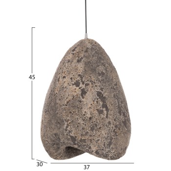ΦΩΤΙΣΤΙΚΟ ΟΡΟΦΗΣ ΜΕ ΟΨΗ ΠΕΤΡΑΣ STONER (S) HM4417.04 ΓΚΡΙ--37x30x45Υεκ.