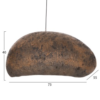 ΦΩΤΙΣΤΙΚΟ ΟΡΟΦΗΣ STONER (L) HM4419.03 ΟΨΗ ΠΕΤΡΑΣ ΚΑΦΕ/ΓΚΡΙ--73x55x40Υεκ.