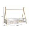 ΚΡΕΒΑΤΙ ΠΑΙΔΙΚΟ ΜΕ ΚΑΓΚΕΛΑ MUNK HM739.03 τ.MONTESSORI ΠΕΥΚΟ ΦΥΣΙΚΟ-ΛΕΥΚΟ--190x90εκ