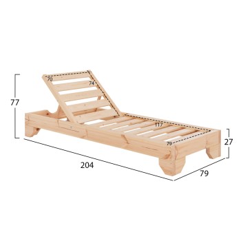 ΞΑΠΛΩΣΤΡΑ ΒΑΡ.ΤΥΠΟΥ ΚΟΡΙΝΟΣ HM10779.04 ΞΥΛΟ ΠΕΥΚΟΥ ΦΥΣΙΚΟ-ΕΜΠΟΤΙΣΜΟΣ 79x204x77Υεκ