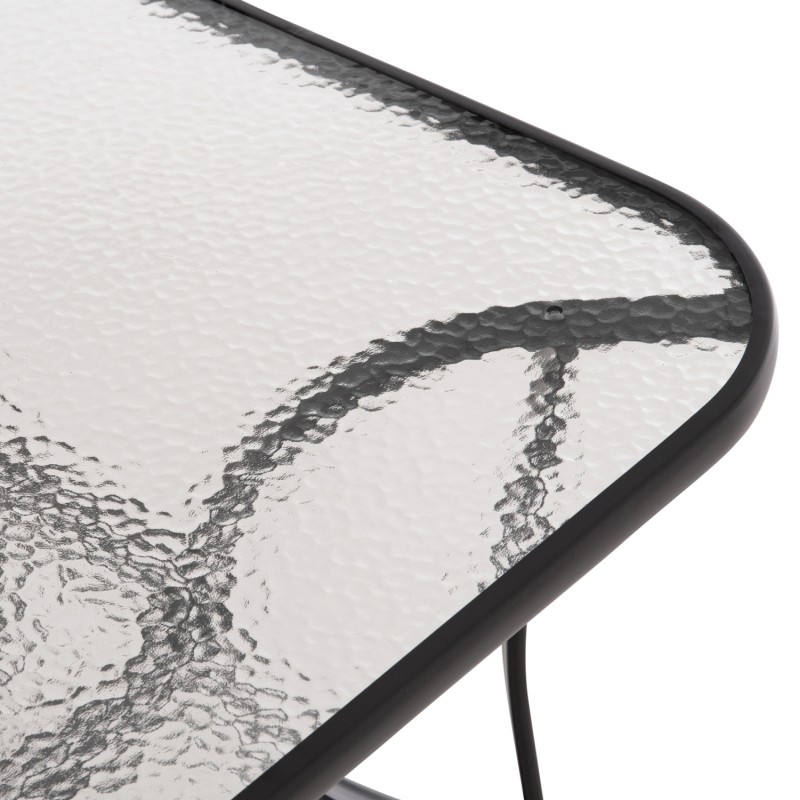 ΣΕΤ ΤΡΑΠΕΖΑΡΙΑΣ 5ΤΜΧ BRUNO HM10729.03 ΚΑΡΕΚΛΕΣ ΜΕΤΑΛΛΙΚΕΣ & ΤΡΑΠΕΖΙ 150x90εκ ΜΑΥΡΟ