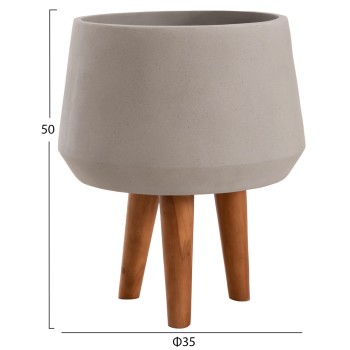 ΓΛΑΣΤΡΑ ΕΣΩΤ.ΧΩΡΟΥ QUAN HM4680.03M FIBER CEMENT ΓΚΡΙ--ΒΑΣΗ TEAK Φ35x50Υεκ