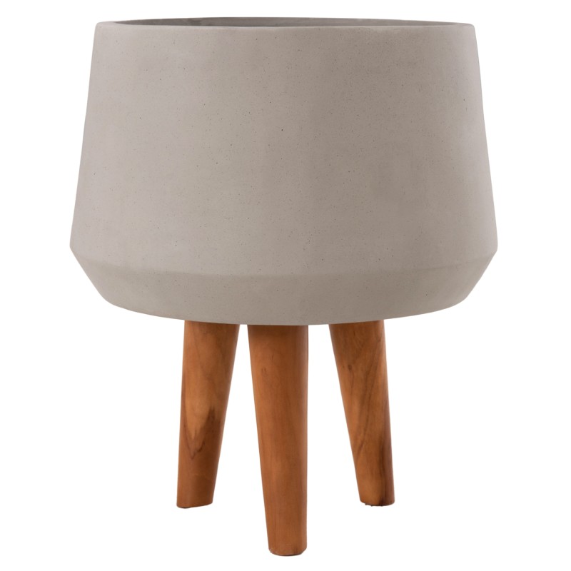 ΓΛΑΣΤΡΑ ΕΣΩΤ.ΧΩΡΟΥ QUAN HM4680.03M FIBER CEMENT ΓΚΡΙ--ΒΑΣΗ TEAK Φ35x50Υεκ