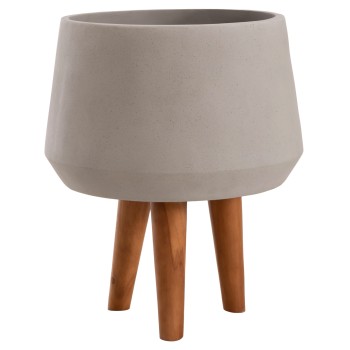 ΓΛΑΣΤΡΑ ΕΣΩΤ.ΧΩΡΟΥ QUAN HM4680.03M FIBER CEMENT ΓΚΡΙ--ΒΑΣΗ TEAK Φ35x50Υεκ