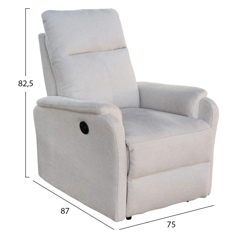 ΣΕΤ ΚΑΝΑΠΕΣ-ΠΟΛΥΘΡΟΝΑ RELAX SYNTHIA HM10736.01 ΜΠΕΖ ΥΦΑΣΜΑ-ΗΛ.ΑΝΑΚΛΙΣΗ [R]