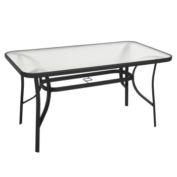 ΤΡΑΠΕΖΙ BRUNO HM5106.03 ΜΑΥΡΟ ΜΕΤΑΛΛΙΚΟ ΜΕ ΓΥΑΛΙΝΗ ΕΠΙΦΑΝΕΙΑ 140Χ80Χ72Υεκ