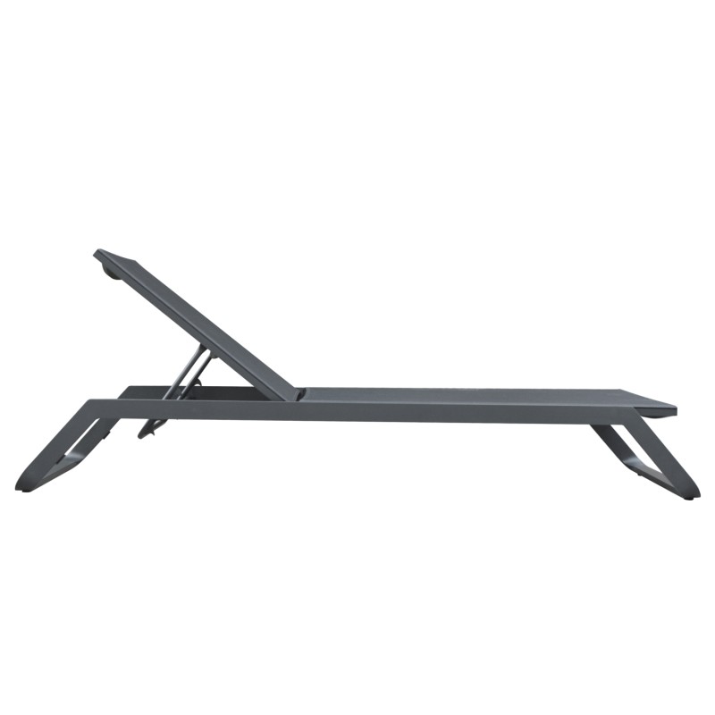 ΞΑΠΛΩΣΤΡΑ ΑΛΟΥΜΙΝΙΟΥ MARIMAR HM6562.01 ΣΚΕΛΕΤΟΣ & TEXTILENE ΓΚΡΙ 220x67.5x31.5Υεκ